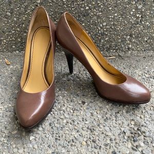 Nine West - Brown leather heels